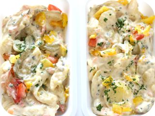 Kartoffelsalat hausgemacht, mit Mayonnaise